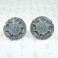 Aztec Calendar Sterling Cuff Links from Taxco