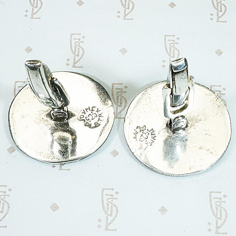Aztec Calendar Sterling Cuff Links from Taxco