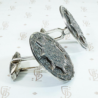 Aztec Calendar Sterling Cuff Links from Taxco