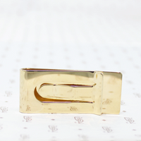 Pinstriped Money Clip with Engravable Panel
