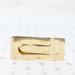Pinstriped Money Clip with Engravable Panel