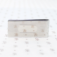 Pinstriped Money Clip with Engravable Panel