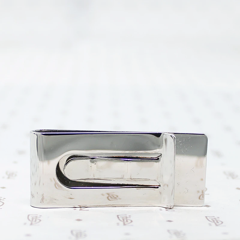 Pinstriped Money Clip with Engravable Panel