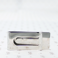 Pinstriped Money Clip with Engravable Panel
