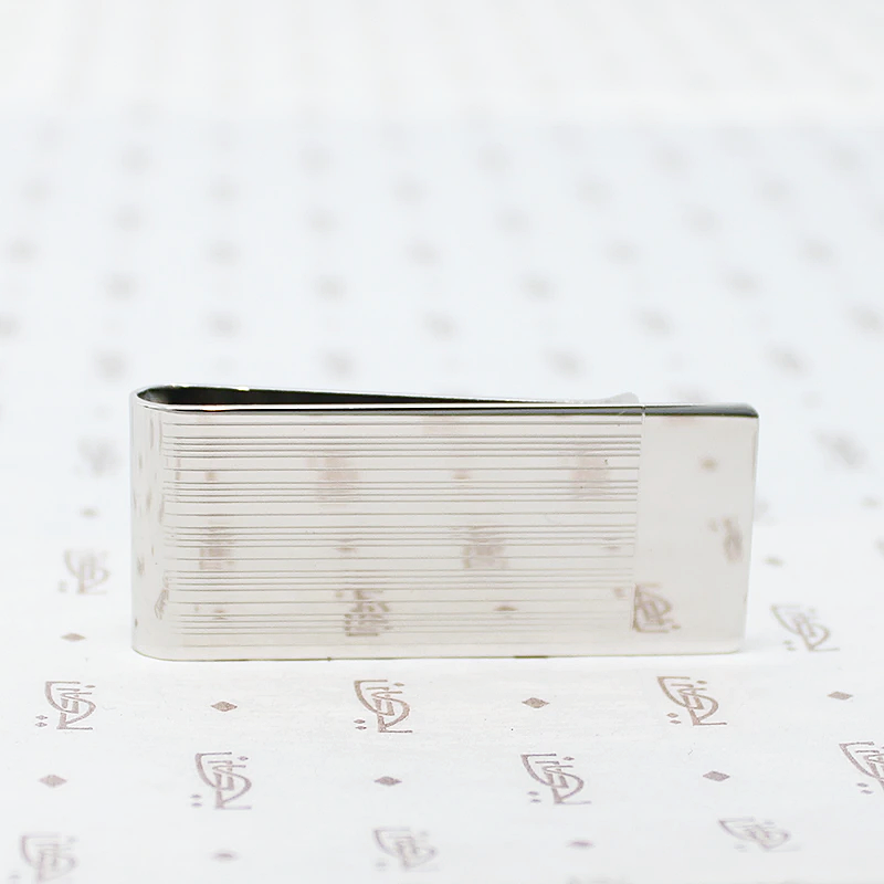 Handsome Pinstriped Money Clip