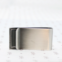 Stylish Silver Tone Money Clip with Deco Detail