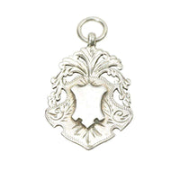 Beautifully Hand Engraved Antique English Silver Fob