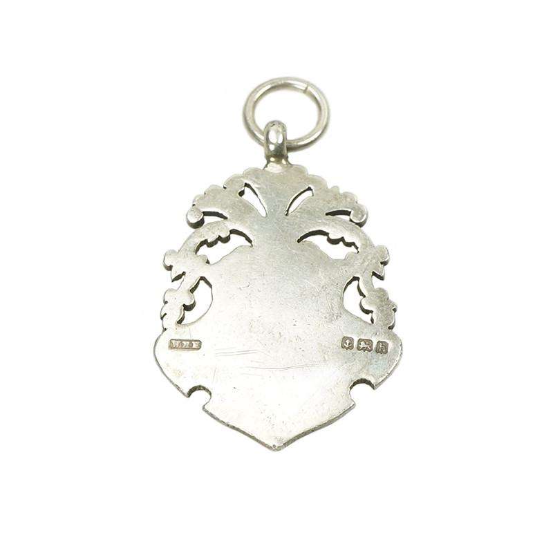 Beautifully Hand Engraved Antique English Silver Fob