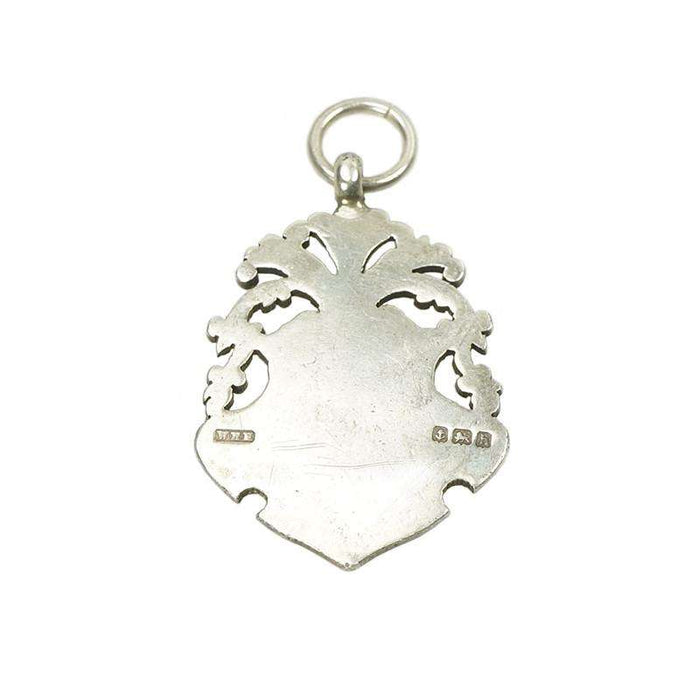 Beautifully Hand Engraved Antique English Silver Fob