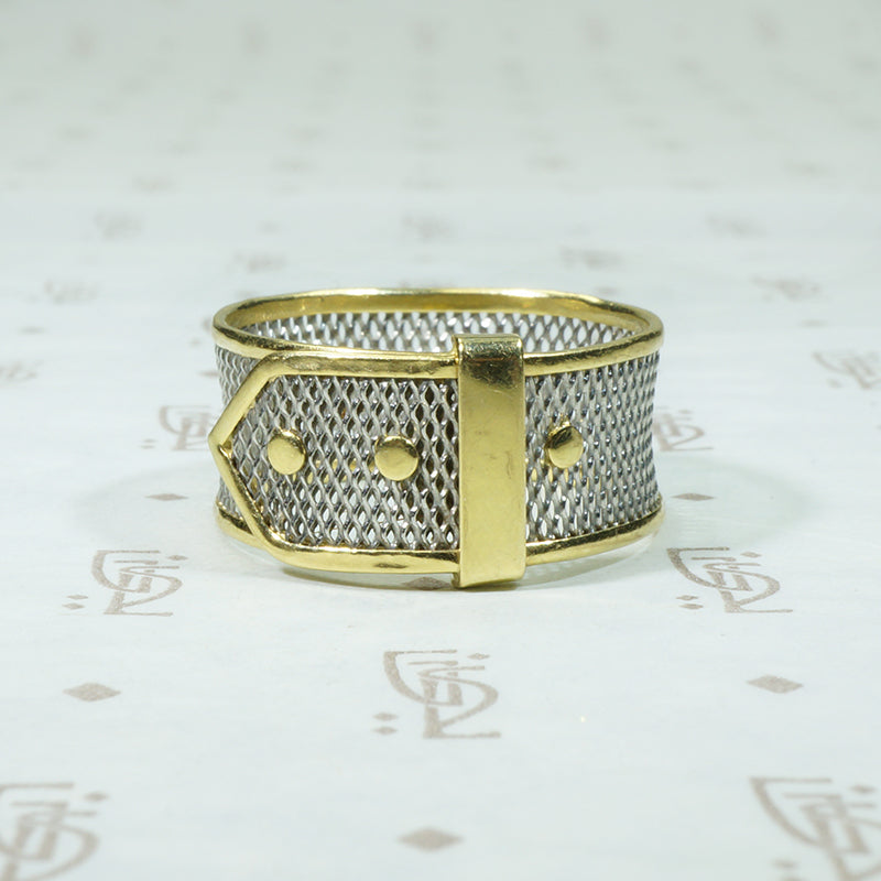 Platinum Mesh and 18k Gold Belt Band