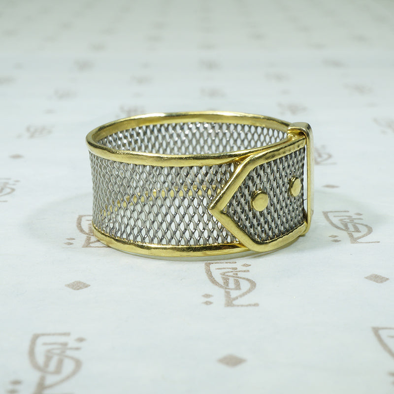 Platinum Mesh and 18k Gold Belt Band