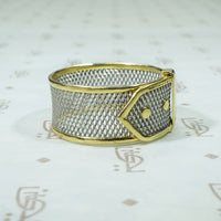 Platinum Mesh and 18k Gold Belt Band