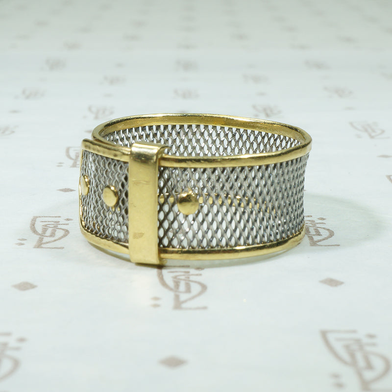 Platinum Mesh and 18k Gold Belt Band