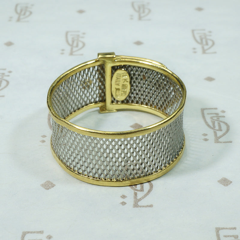 Platinum Mesh and 18k Gold Belt Band