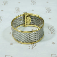 Platinum Mesh and 18k Gold Belt Band