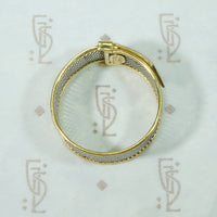 Platinum Mesh and 18k Gold Belt Band