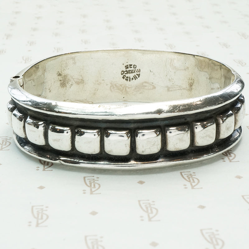 mexico sterling clamper bangle bracelet circa 1970