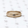 Classic Wedding Band with Milgrain Detail, rose gold.
