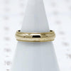 Classic Wedding Band with Milgrain Detail, yellow gold.