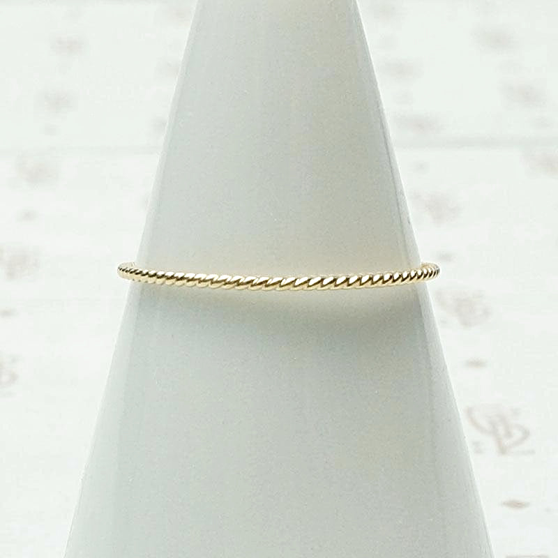 Delicate Gold Micro Twist Bands by GSL
