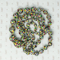 Vintage 1920's millefiori beaded necklace knotted on silk