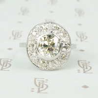 2 carat edwardian halo ring