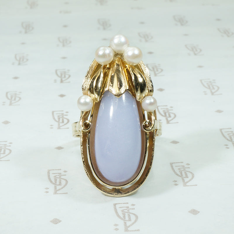 Ming's of Honolulu Lavender Jade Ring