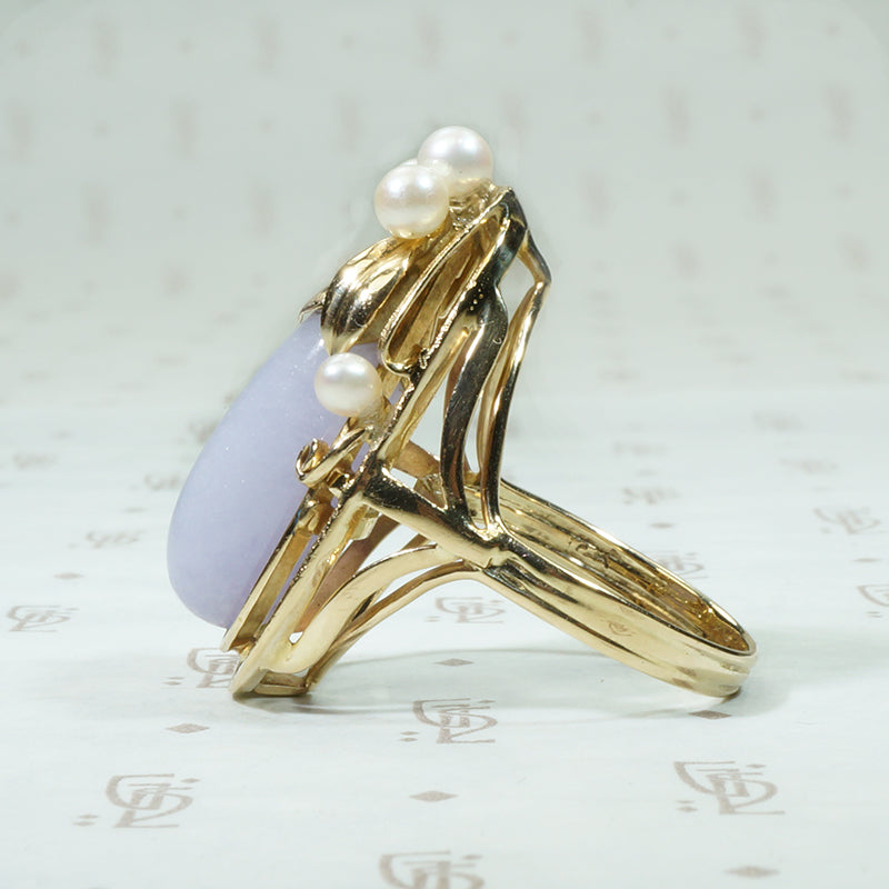 Ming's of Honolulu Lavender Jade Ring