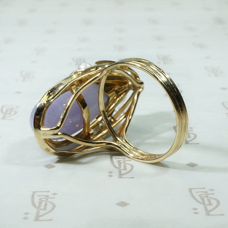 Ming's of Honolulu Lavender Jade Ring