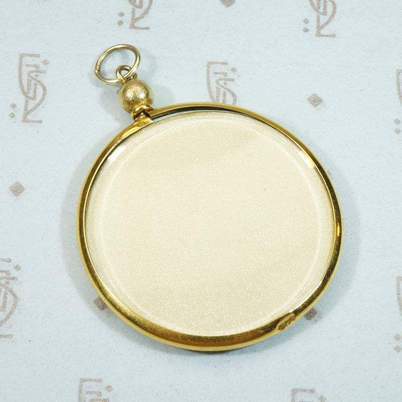Handsome Miniature Portrait in Gold Locket