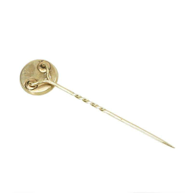 Antique Stick Pin with a Miniature Painting of a Mughal Ruler
