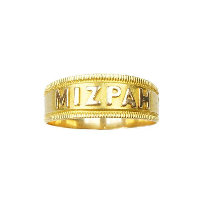 Lovely High Carat Yellow Gold Victorian Mizpah Band