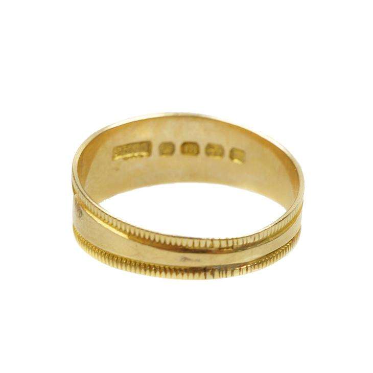 Lovely High Carat Yellow Gold Victorian Mizpah Band