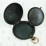 Large Gunmetal Monogram M Locket