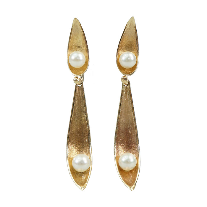 The 1960's Golden Pendulum Earrings