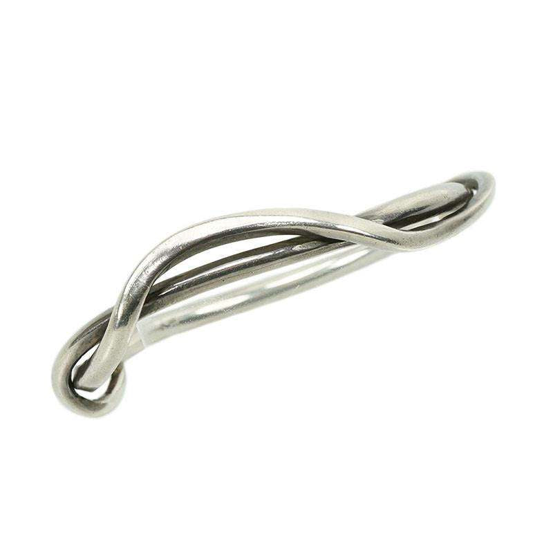 Mid Century Modernist Silver Bangle Bracelet