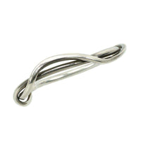 Mid Century Modernist Silver Bangle Bracelet