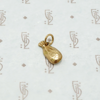 vintage 9ct money bag charm