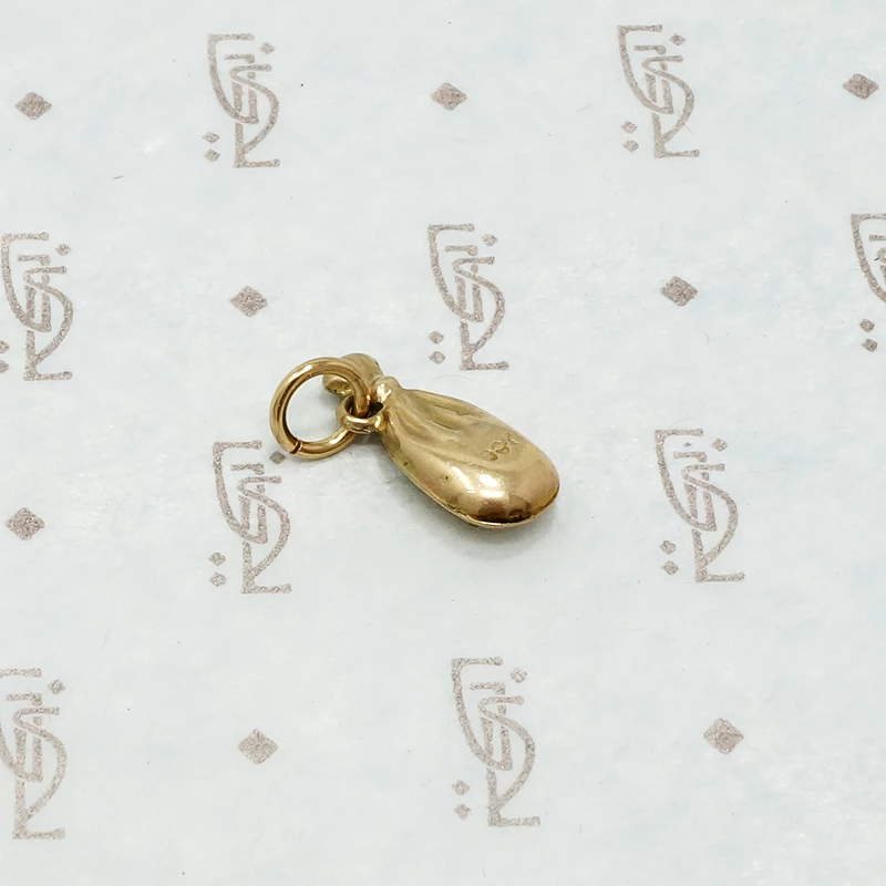 vintage 9ct money bag charm