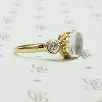 LUNA Moonstone and Diamond Ring