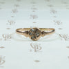 delicate mid 19th century gold and rose cut diamond moon and star ring