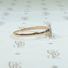 Delicate Rose Cut Diamond Moon and Star Band Ring
