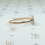Delicate Rose Cut Diamond Moon and Star Band Ring