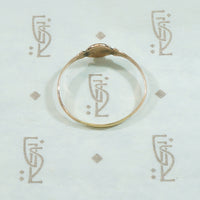 Delicate Rose Cut Diamond Moon and Star Band Ring