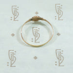 Delicate Rose Cut Diamond Moon and Star Band Ring