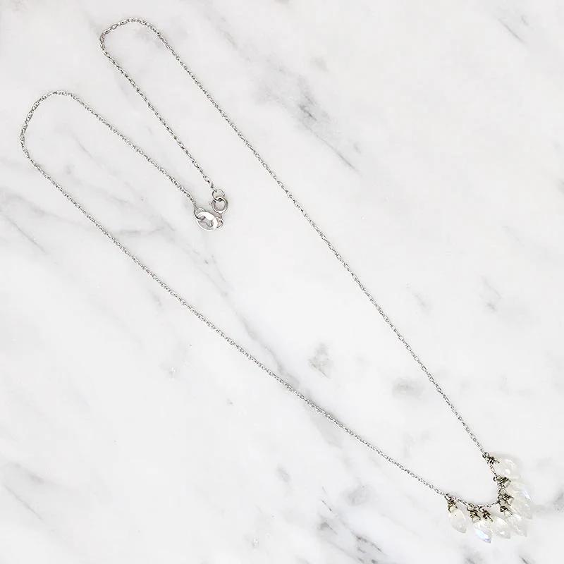 Fairy Tale Moonstone Fringe Necklace by brunet