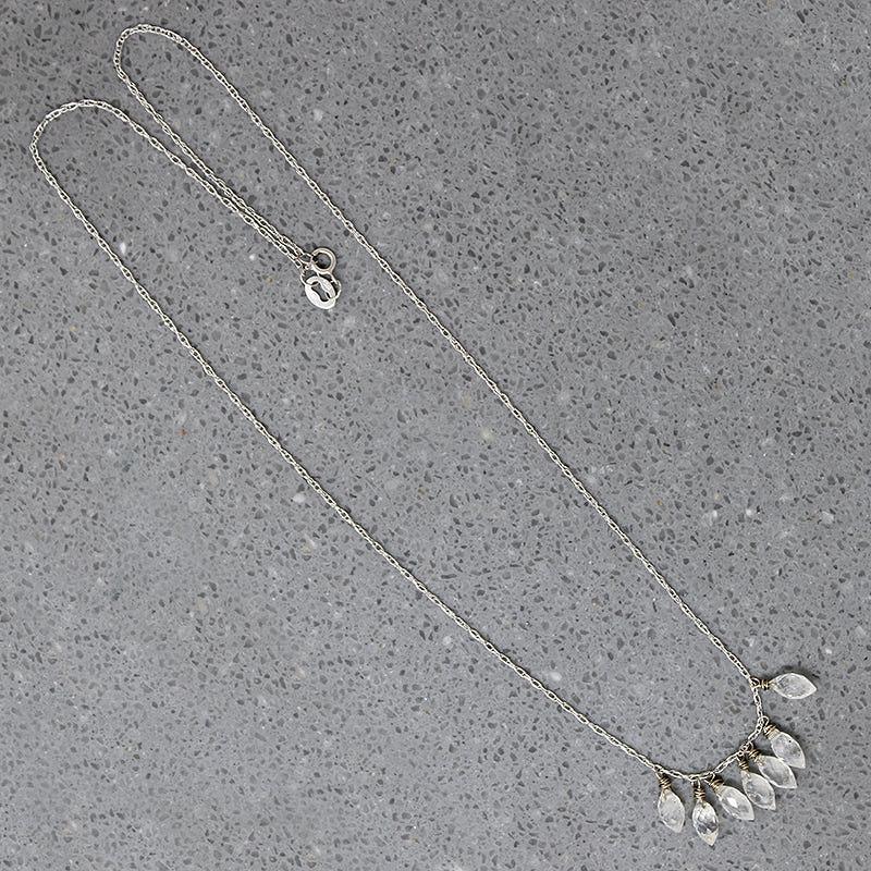 Fairy Tale Moonstone Fringe Necklace by brunet