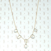 moonstone necklace in gold