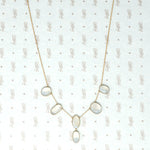 moonstone necklace in gold