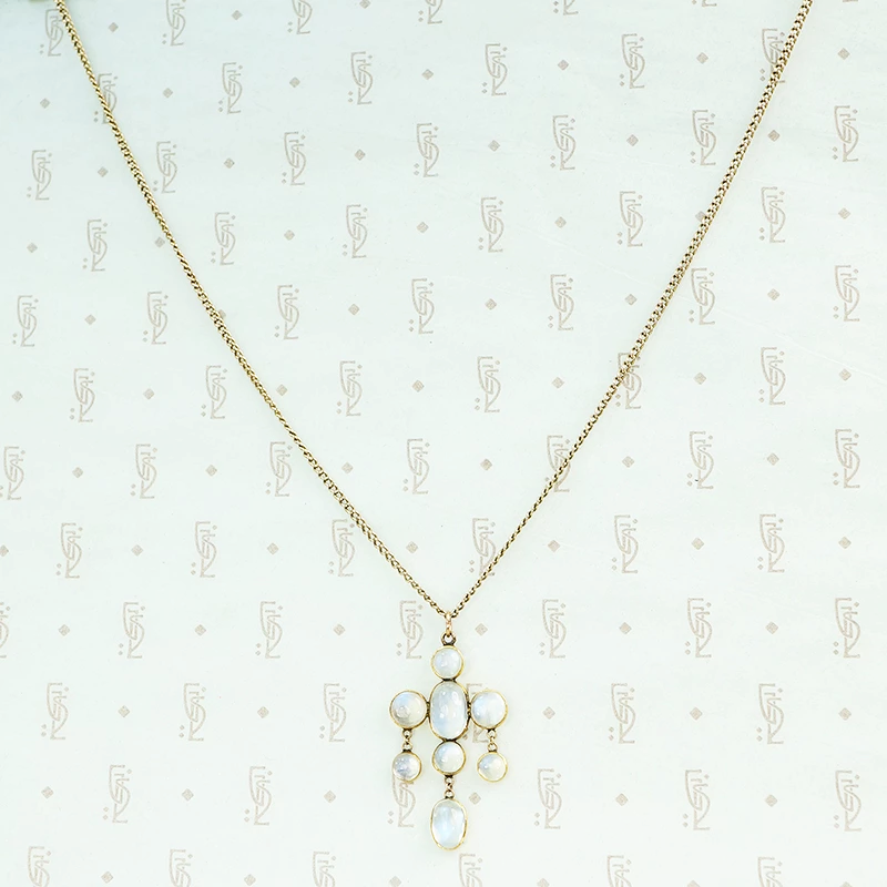 antique moonstone necklace